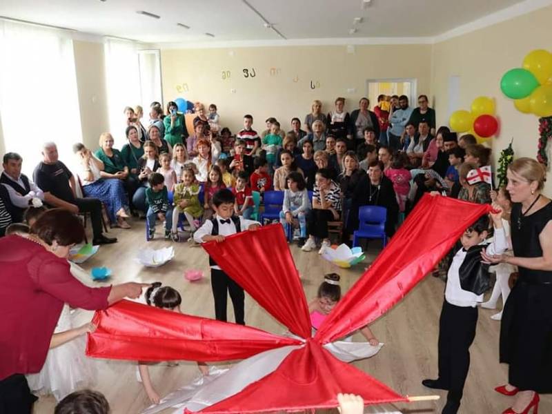 ქალაქ ცაგერის N 2 საბავშვო ბაღში 5-6 წლის აღსაზრდელების ზეიმი მოეწყო